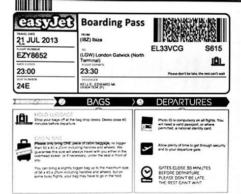 easyjet boarding card print.